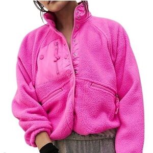 Hit the slopes hot pink free people fleece